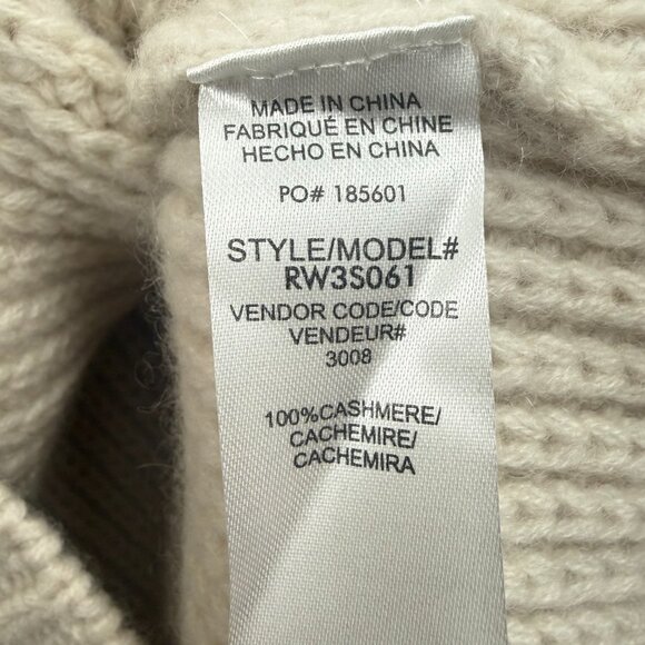 Kate Young x Splendid 100% Cashmere Chunky Sweater Cream Size XS NWT Chunky - Picture 8 of 10